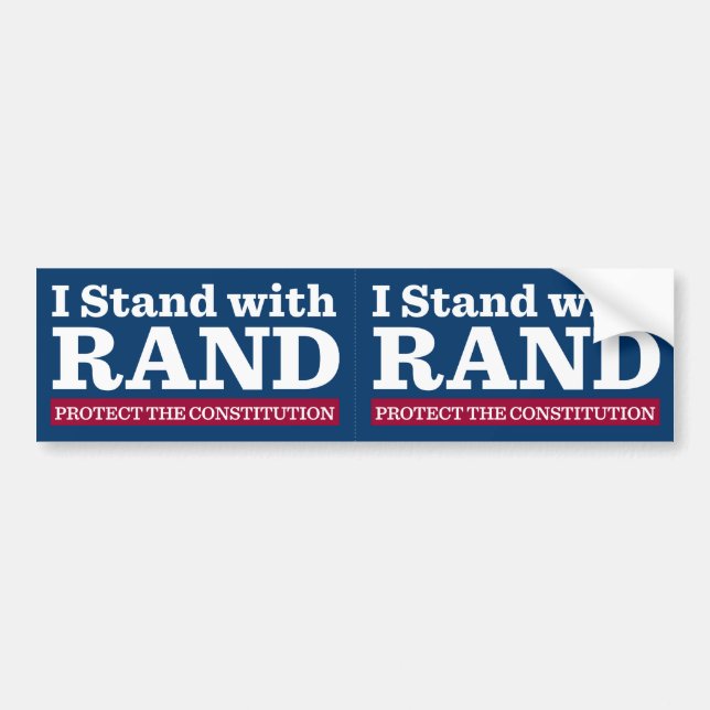 I Stand With Rand Bumper Sticker (Front)