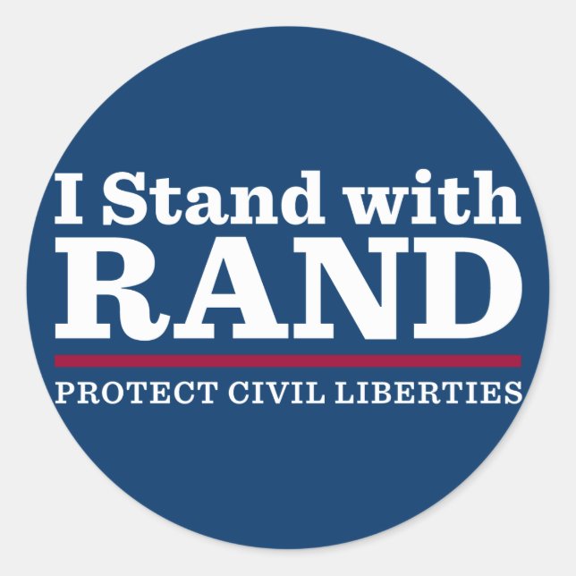 I Stand With Rand Classic Round Sticker (Front)