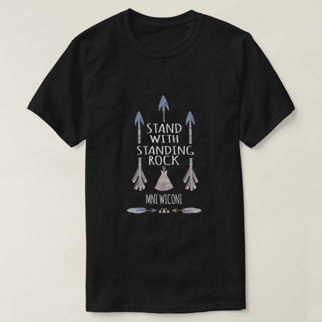 I Stand With Standing Rock NO DAPL Classic T-Shirt (Design Front)