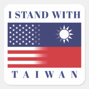 I Stand With Taiwan Square Sticker