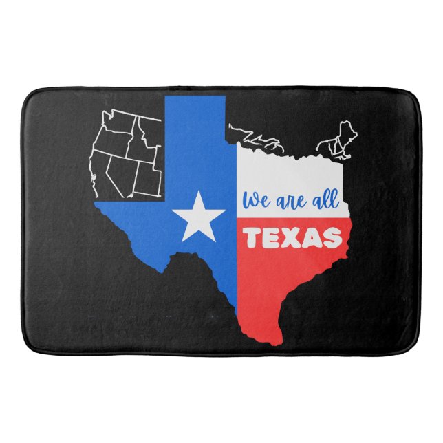 I Stand With Texas Bath Mat (Front)