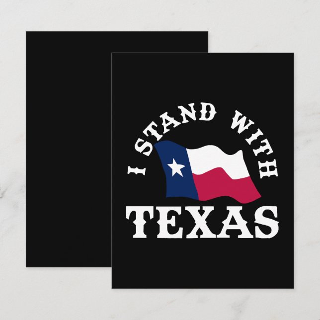 I Stand With Texas Enclosure Card (Front/Back)