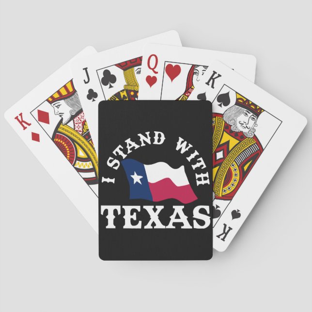 I Stand With Texas Playing Cards (Back)
