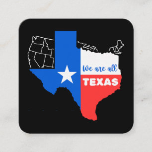 I Stand With Texas Square Business Card
