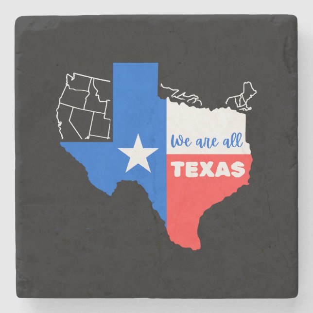 I Stand With Texas Stone Coaster (Front)