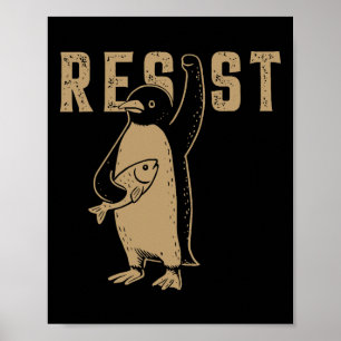 I Stand With The Penguins Shirt Resist Penguin  Poster