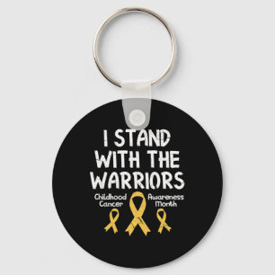 I Stand with the Warriors Childhood Cancer Awarene Keychain