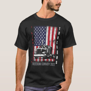 I Stand With Truckers Freedom Convoy 2022 Support  T-Shirt