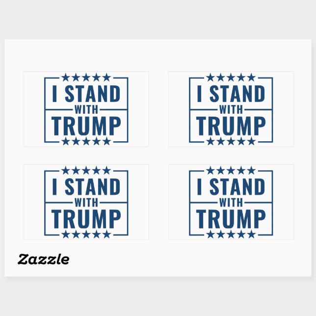 I Stand With Trump 2024 Sign Sticker (Sheet)