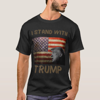 i stand with trump american flag T-Shirt