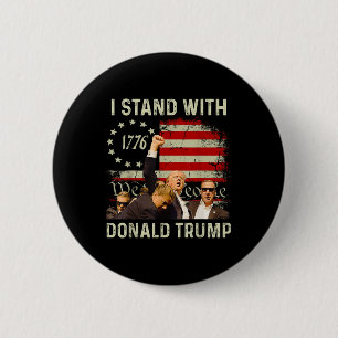 I Stand With Trump Funny Trump 2024 2 Inch Round Button