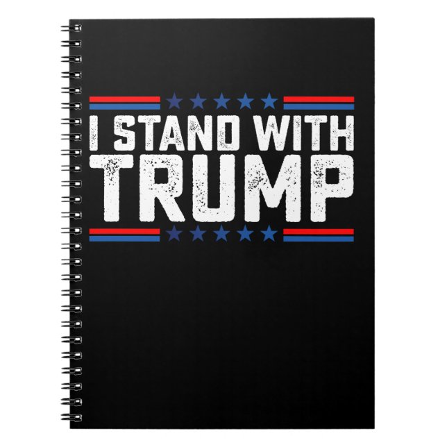 I Stand With Trump Presidential Election Vintage Notebook (Front)