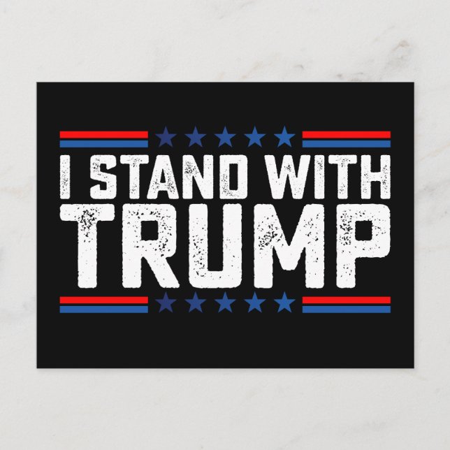 I Stand With Trump Presidential Election Vintage Postcard (Front)