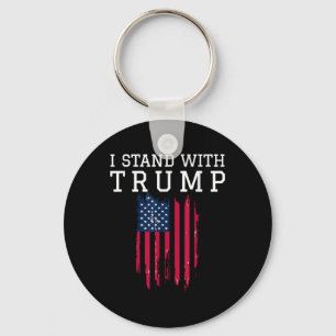 I Stand With Trump Pro Trump Supporter Keychain