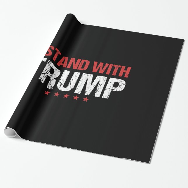 I stand with Trump Wrapping Paper (Unrolled)
