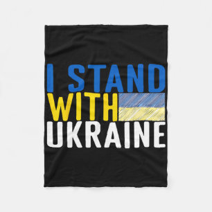 I Stand With Ukraine 15 Fleece Blanket
