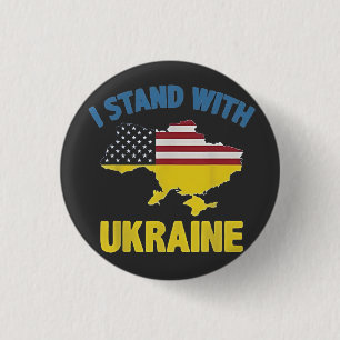 I Stand with Ukraine 1 Inch Round Button