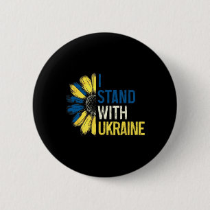 I Stand With Ukraine 2025 Shirts Ukrainian Flag Fr 2 Inch Round Button