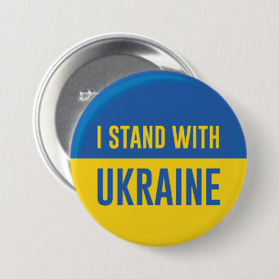 I Stand With Ukraine 3 Inch Round Button
