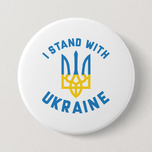 I Stand With Ukraine 3 Inch Round Button