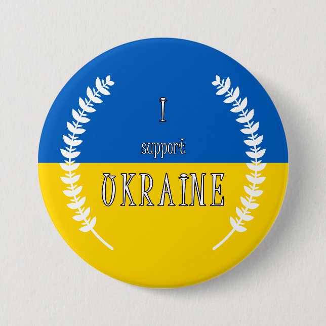 I stand with Ukraine !!!  7.5 Cm Round Badge 3 Inch Round Button (Front)