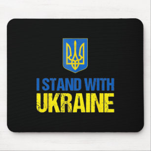 I Stand With Ukraine American Support Ukrainian Fl Mouse Pad