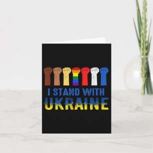 I Stand With Ukraine Anti Putin Stop The War Card