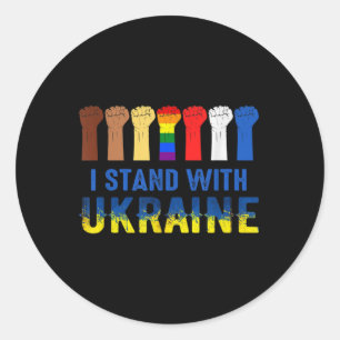 I Stand With Ukraine Anti Putin Stop The War  Classic Round Sticker