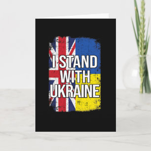 I Stand With Ukraine British United Kingdom Ukrain Card