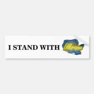 I STAND WITH UKRAINE BUMPER STICKER
