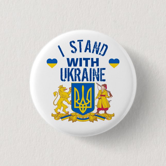 I STAND WITH UKRAINE Button (Front)