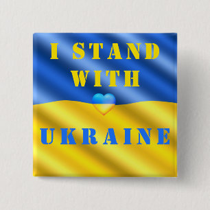 I Stand With Ukraine Button Support Freedom