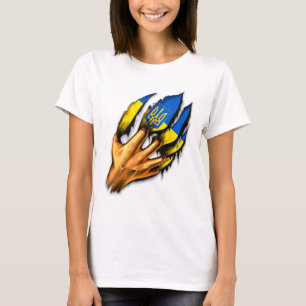 I Stand With Ukraine Coat Of Arms Ukraine Support  T-Shirt