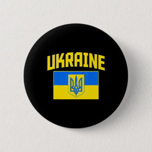 I Stand With Ukraine Distressed Raising Hand Ukrai 2 Inch Round Button