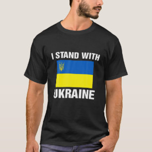 I Stand With Ukraine Flag American Flag Support Uk T-Shirt