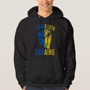 I Stand With Ukraine Flag Power Support Ukraine Hoodie
