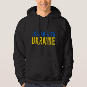 I Stand With Ukraine Flag Support Ukraine Hoodie