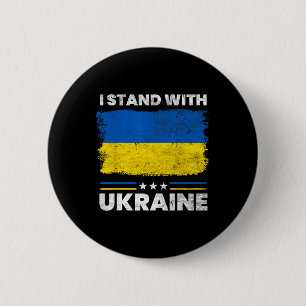 I Stand With Ukraine Flag - Ukrainian Flag - Ukrai 2 Inch Round Button