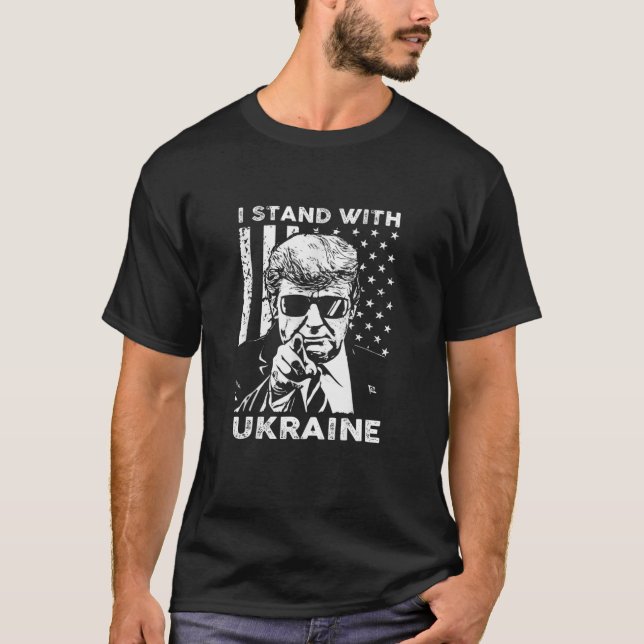 I Stand With Ukraine Funny T.Rump P.Utin Men Women T-Shirt (Front)