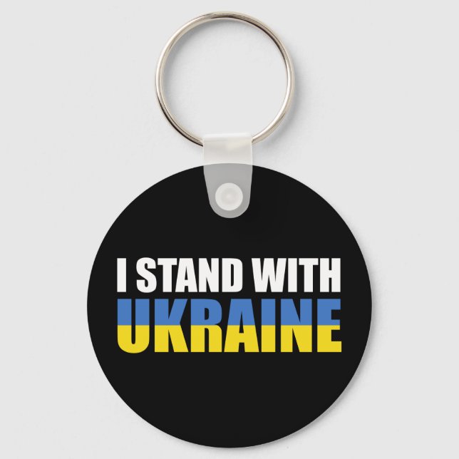 I Stand With Ukraine Keychain (Front)