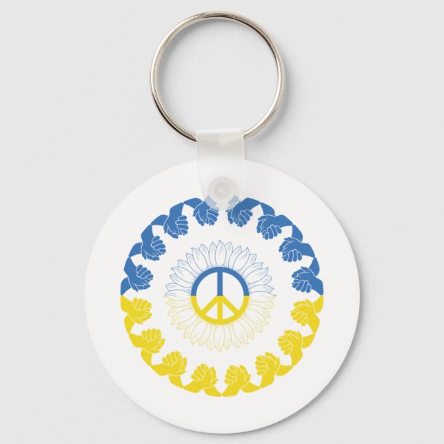I Stand With Ukraine  Keychain (Front)