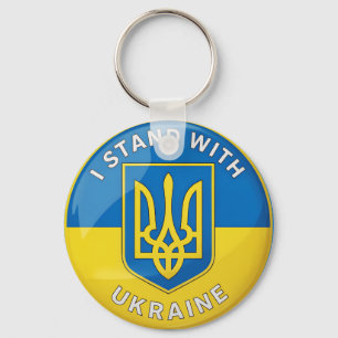 i stand with Ukraine Keychain
