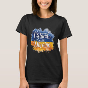 I Stand With Ukraine Patriotic Support Peace Ukrai T-Shirt