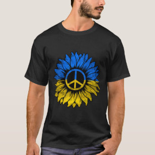 I Stand With Ukraine Peace Sunflower Ukraine Suppo T-Shirt