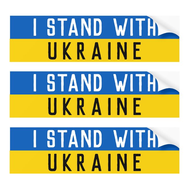 I Stand With Ukraine Political  Bumper Sticker (Creator Uploaded)