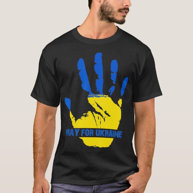 I Stand With Ukraine Pray For Ukraine T-Shirt (Front)