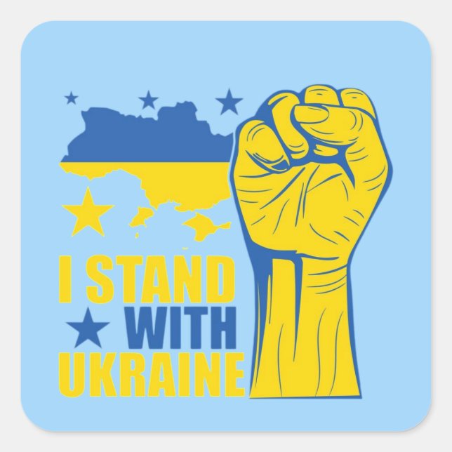 I Stand With Ukraine. Sheet of stickers (Front)