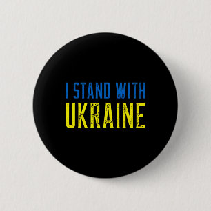 I Stand With Ukraine Shirt Support And Pray For Uk 2 Inch Round Button