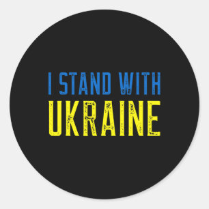 I Stand With Ukraine Shirt Support And Pray For Uk Classic Round Sticker