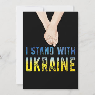 I Stand With Ukraine Shirt Support Ukraine Flag Holiday Card